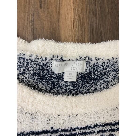 Women Barefoot Dreams Cozy Chic Seaside Nordic snowflake pullover sweater 2X - Picture 4 of 4